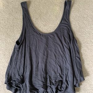 Gray flowy tank